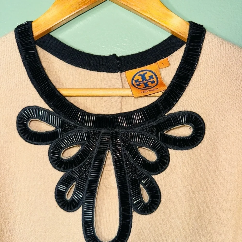 Tory Burch Cream and Black Blouse